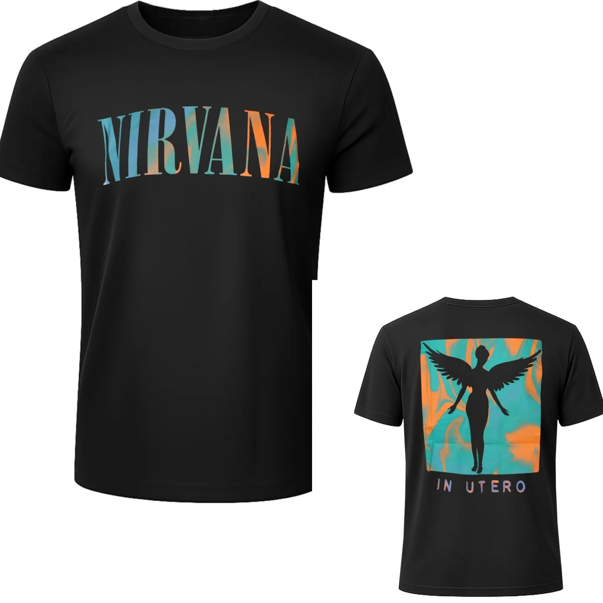 New Nirvana Graphic Cotton Band T-shirt Unisex Summer Short Sleeve Fashion Brand Tee Luxury Casual Vintage Tees