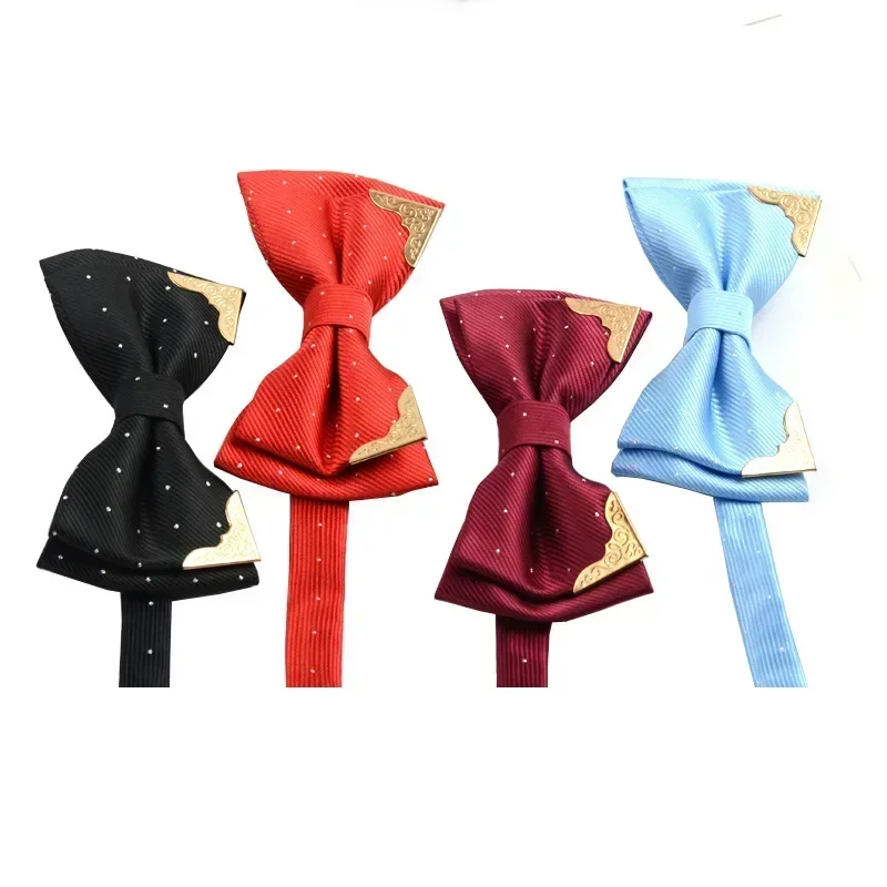 Male formal business meeting new men's formal dress bow tie simple classic Day Wedding best man party bow tie polyester collar