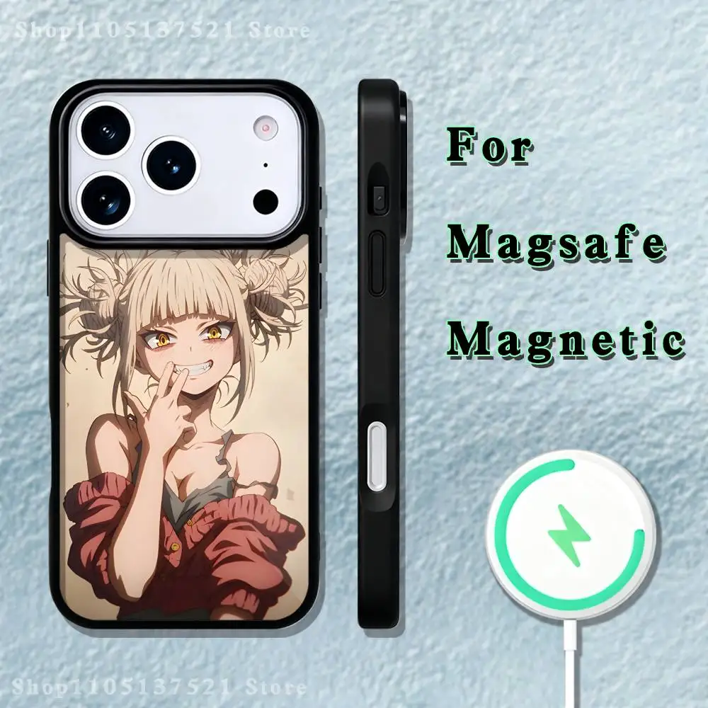 Custodia per telefono Toga Himiko My Hero Academia iPhone 17,16,15,14,13,12,11,Pro,Max,Plus,Mini,SE4,E Ricarica wireless magnetica Magsafe