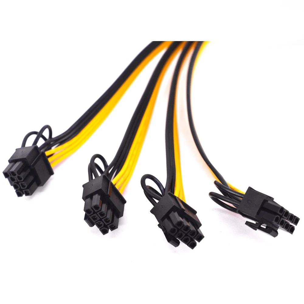 PCI Express 8Pin Female 1 to 4 Male Power supply Cable Y Spiltter PCI-e Graphics Card 8 Pin Port Multiplier for Mining Machine