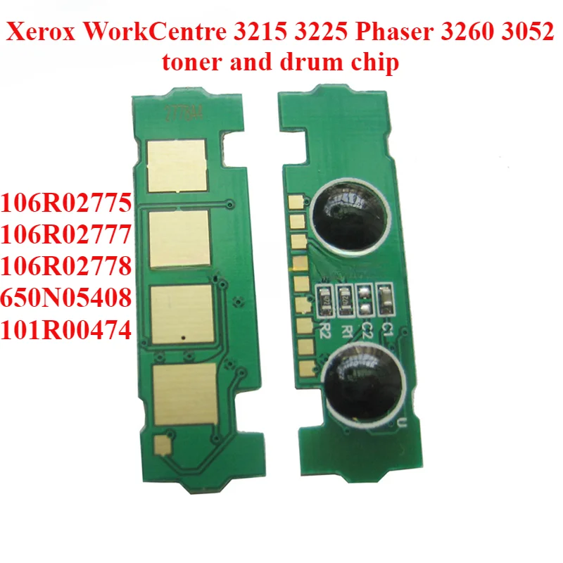 

Барабан и тонер-чип для Xerox WorkCentre 3215 3225 Phaser 3260 3052 (106R02775,106R02777,106R02778,650N05408,101R00474)