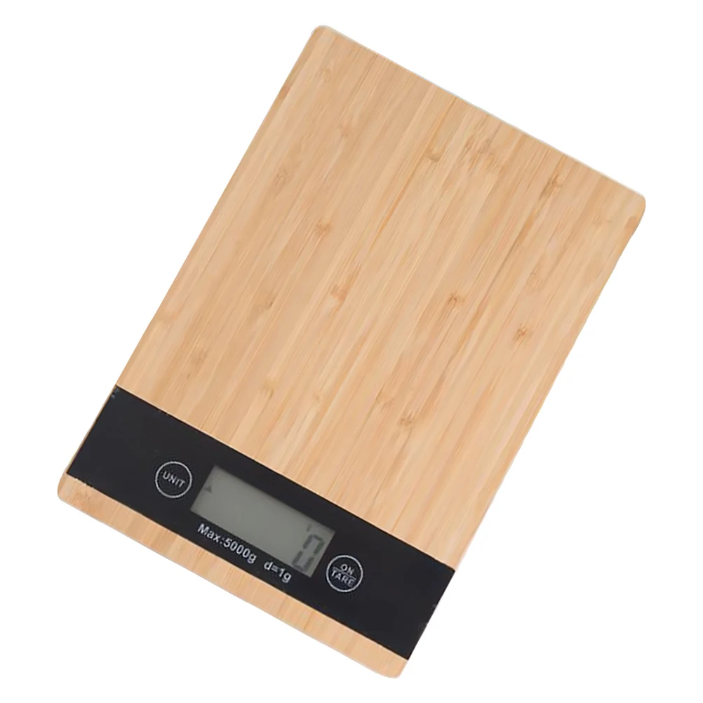 

Kitchen Scale Digital Bamboo Platform Backlit Lcd G Lb Oz Kg Food Weighing Machine Electronic Cooking Scale For Coffee Tea