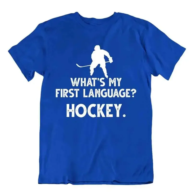 Hockey Sport T Shirt Tee Gift Cool Vintage Cute Funny Happy Skates Goal Language