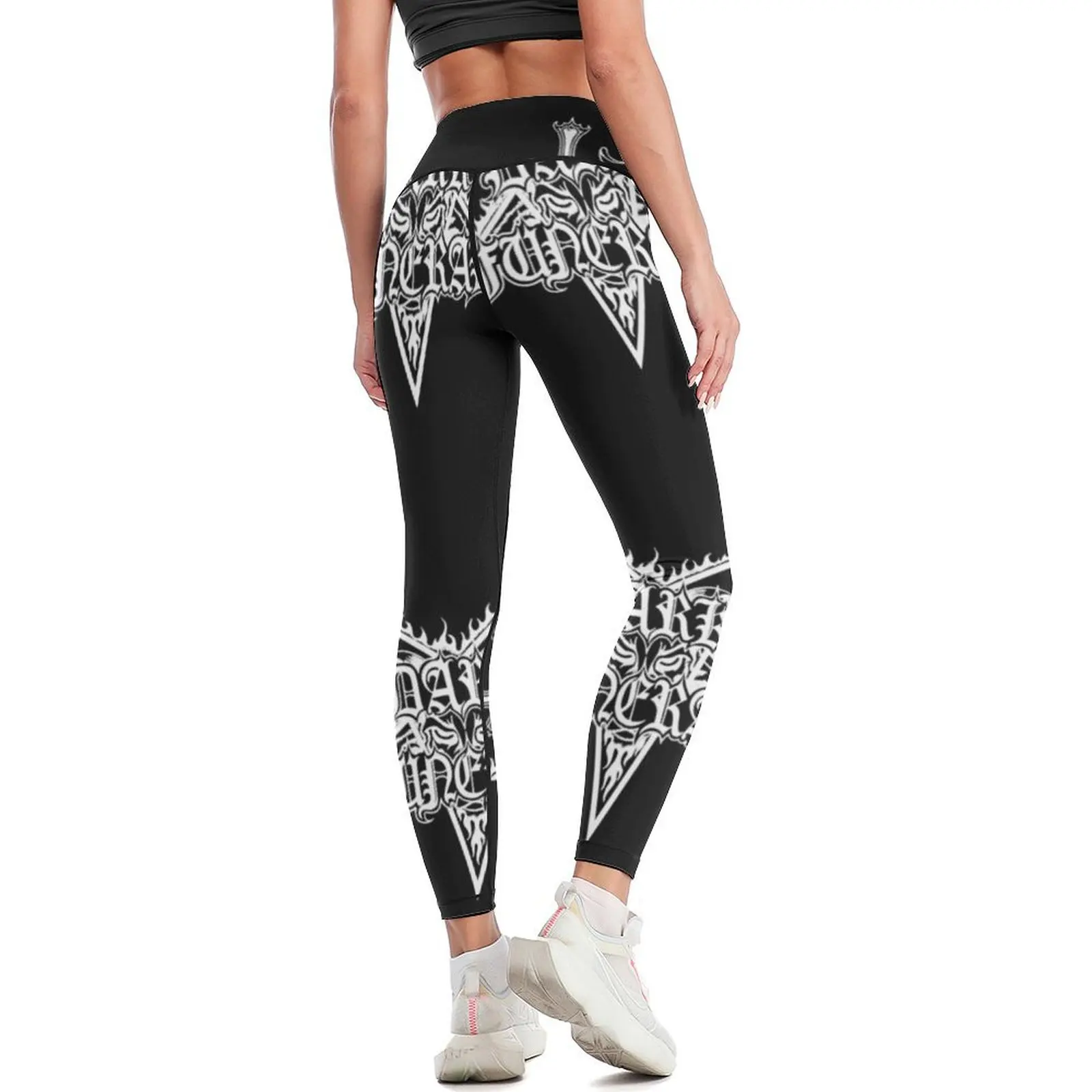 Dark Funeral ( White ) Leggings Training pants legging gym gym's clothing joggers for Womens Leggings image 3