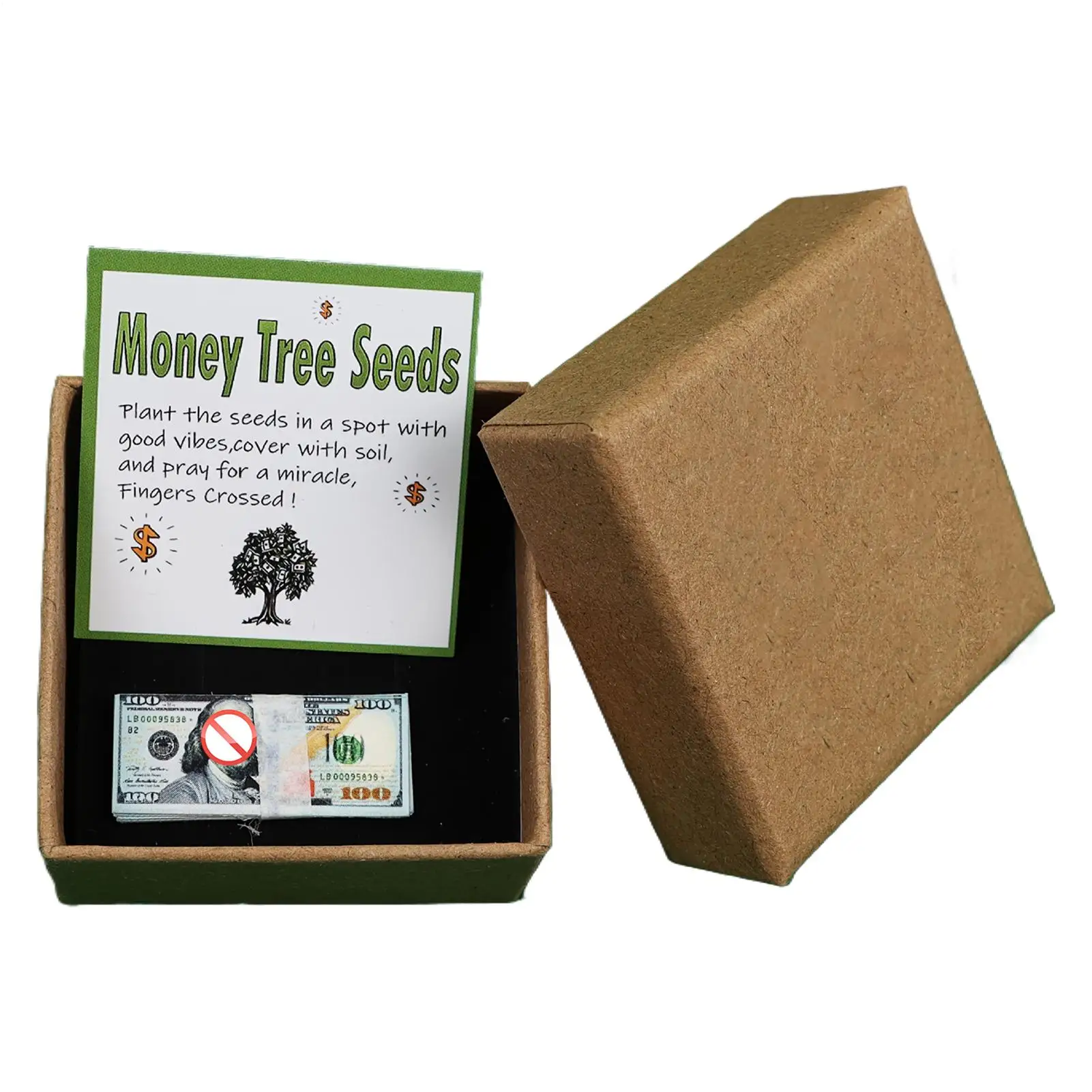 لعبة Gag Joke Toy Money Theme Trick Fidget Prop Friends Gag Joke Box للرجال والأصدقاء والعائلة والزملاء وأعياد الميلاد وعيد الميلاد