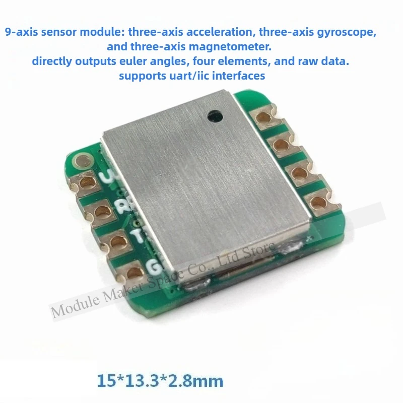 GY-95T 9-Axis IMU Module，UART Output -Direct Roll/Pitch/Yaw Attitude Angles,for Drone Navigation，Robotics Stabilization and VR