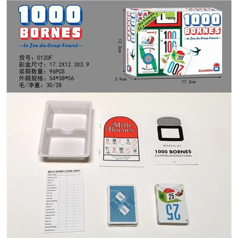 

Французская мозговая игра French 1000 BORNES Карточная настольная игра Череп ЮНИР