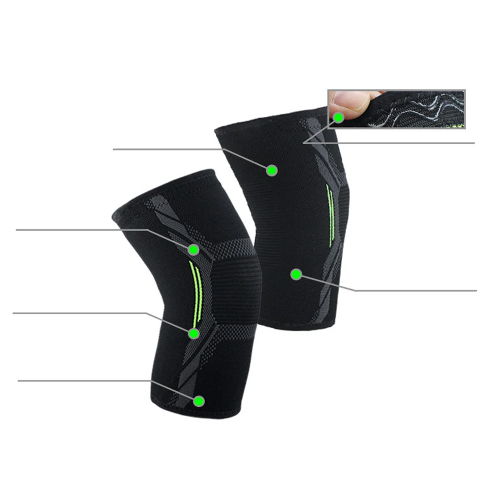 

2pcs Sports Knee Brace Elastic Breathable Support For Basketball Football Hiking Running Leg Pads Protector Health Care Tool
