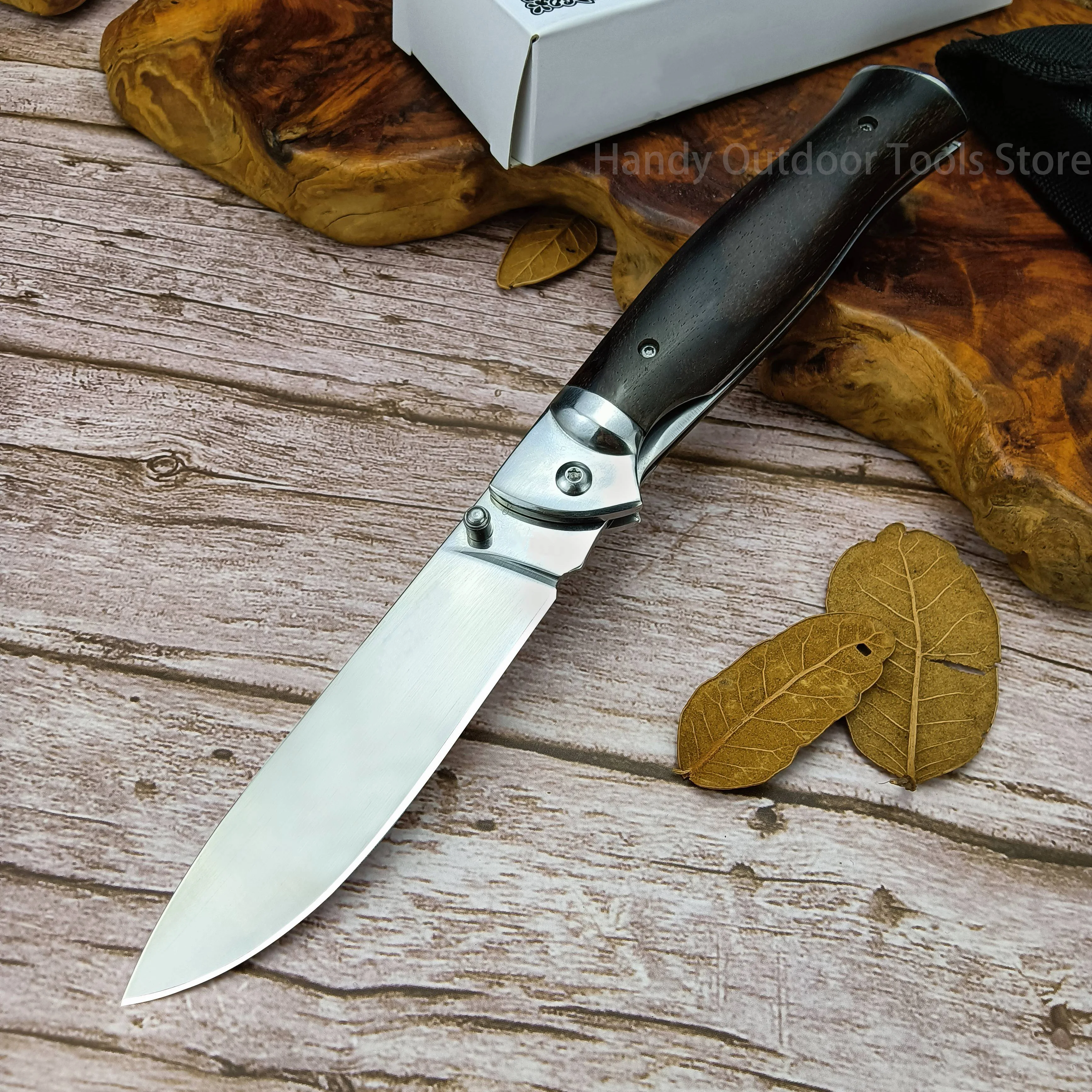 Two New Russian Style Manual Flipper Pocket Knives, Smooth Sharp Blade & Wood Handle Folding Knives, Essential EDC Gear for Outdoor Camping, Fishing, Hiking & Garden Work, Portable Practical Cutters, Ideal Gift for Friends