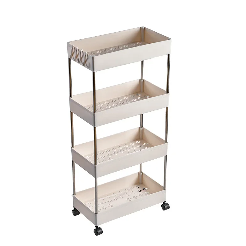 Kitchen vegetable and fruit storage rack, movable storage, multi-layer storage rack