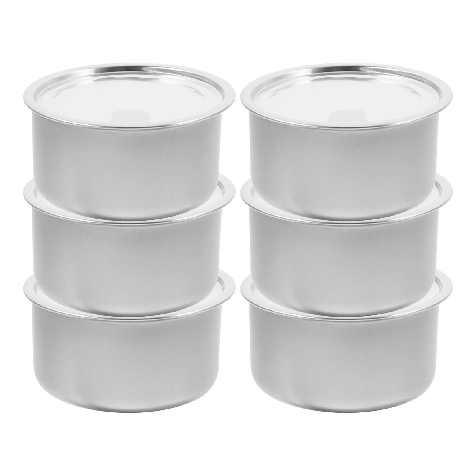 

6Pcs Dessert Tin Food Grade Aluminum Storage Can Leak Proof Pet Food Tins Bulk for Cake Snack Preservation Reusable Lightweight