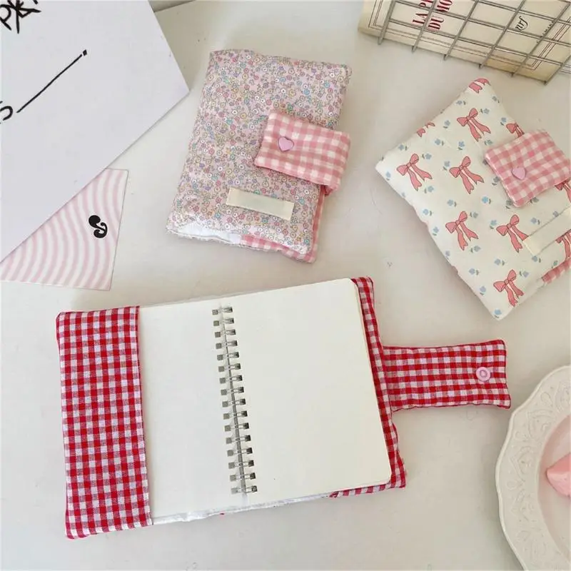 Trendy Journal Cover Lovely Bows Book Cover Flower Print Diary Protective Case For Work Study Trips
