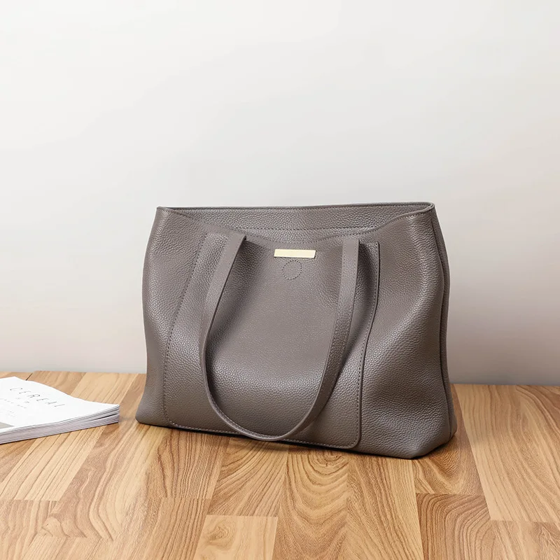 

2022 Winter New Women Real Leather Handbags Luxury Designer Large Tote Bag High Capacity Ladies Genuine Leather Shoulder Bags