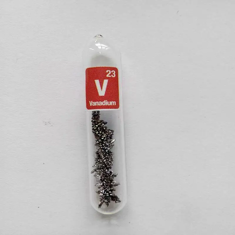Glass Sealed Bottle Collection Pure Meral Vanadium V Specimen Display Science Experiment Lab Education