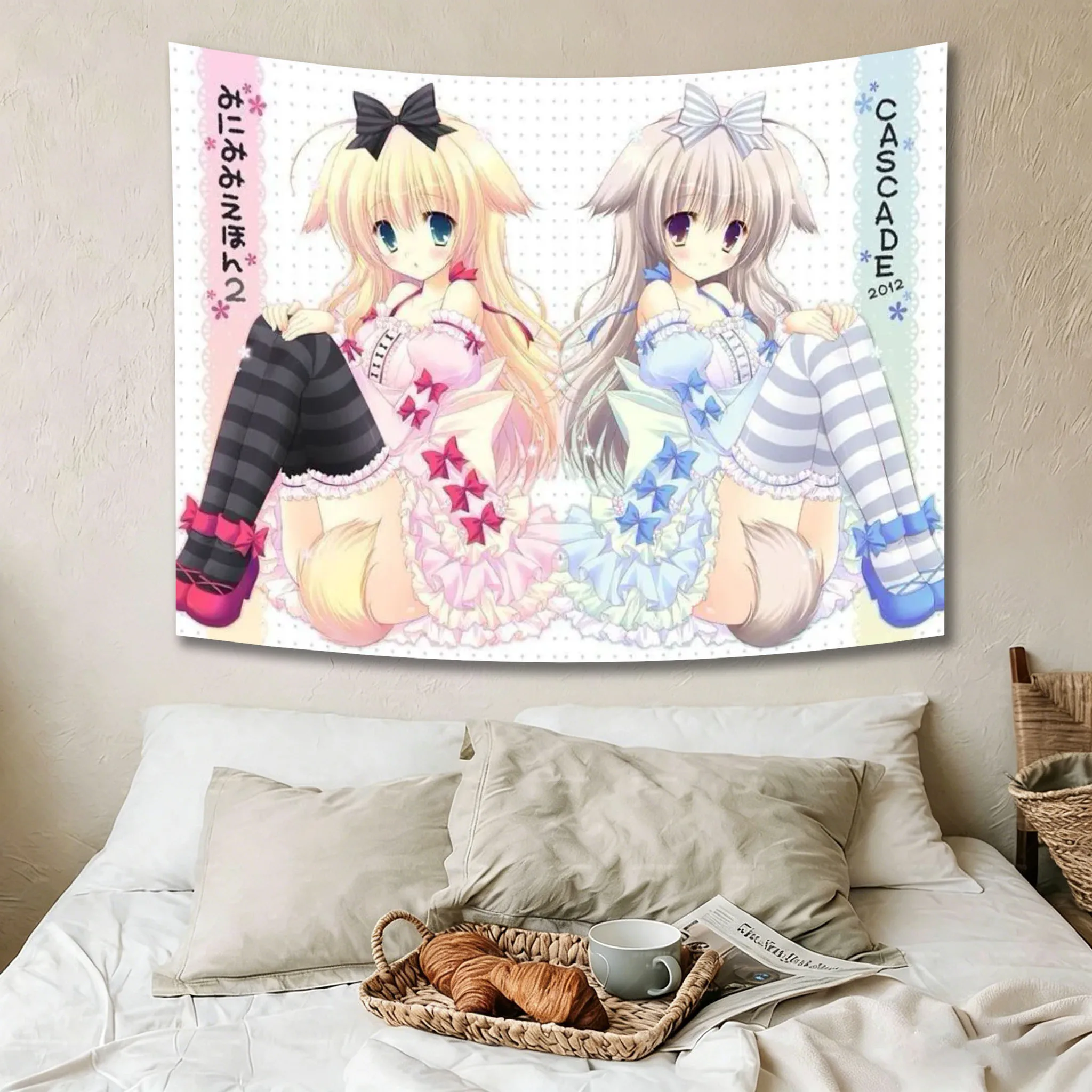 Cascade Tapestry Moe Girls Kawaii Anime Girls Tapestry Room Dormitory Tapestry Wall Decoration Poster Tapestry Room Stuff