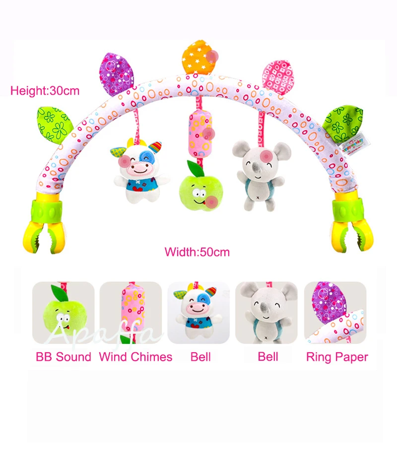 Jouets mobiles musicaux pour bébé, lit, CPull, poussette, hochets en peluche pour bébé, jouets pour bébé, 0-12 mois, jouets pour nouveau-nés