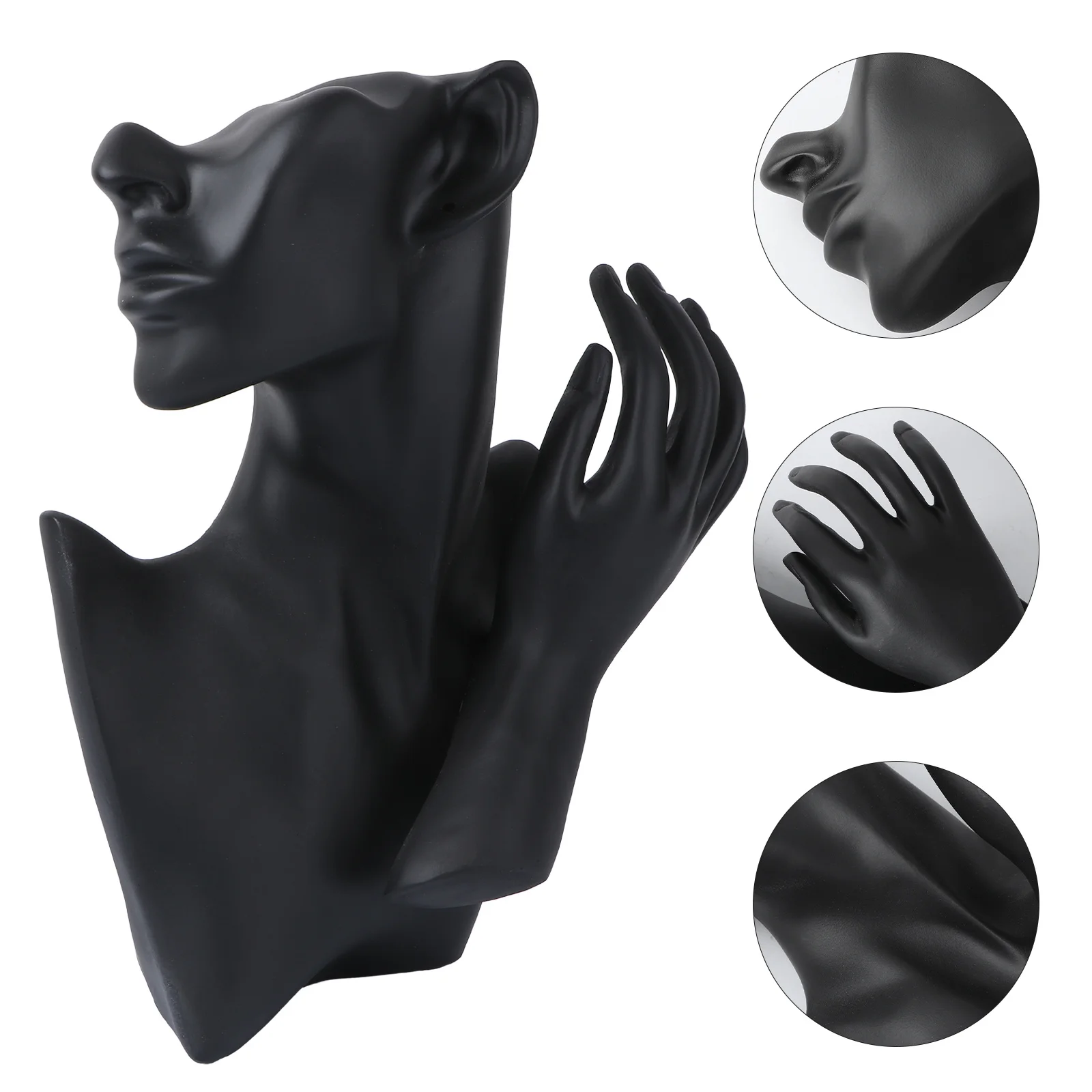 1Pcs Resin Jewelry Display Mask Ornament Creative Desktop Necklace Earring Stand Decorative Ring Holder Storage