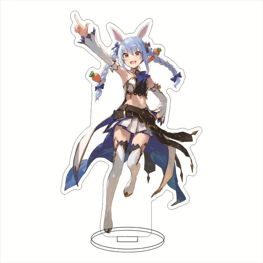 Anime Hololive Vtuber Stand Model Meisje Cartoon Schattige Figuren Gawr Gura Hanger Sleutelhanger Stand Model Bureau Decor Cadeau Sieraden Rekwisiet