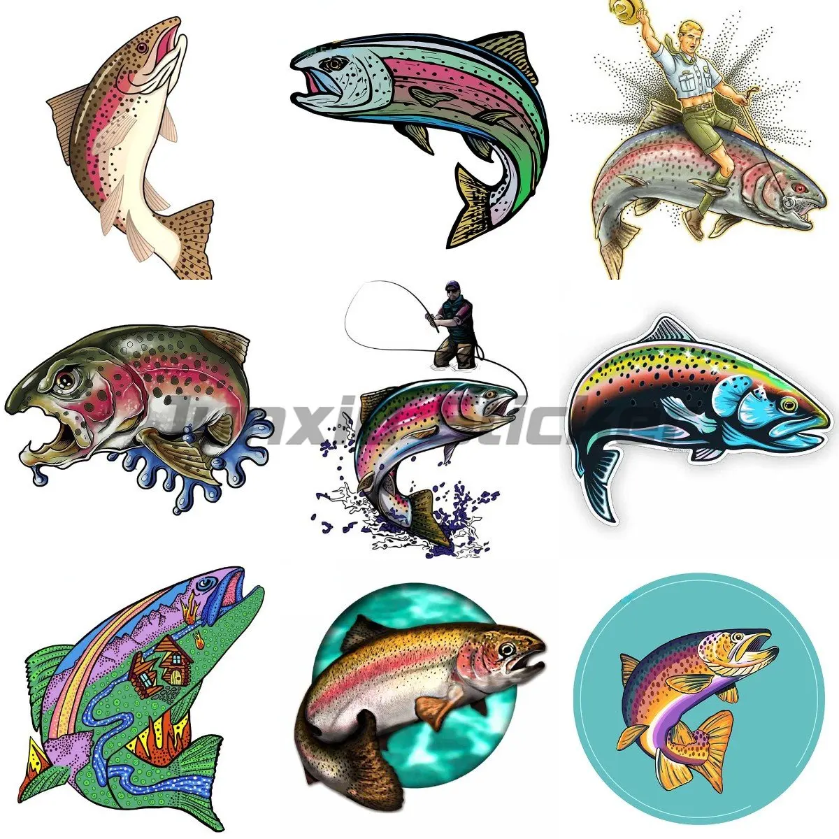 

Fish Sticker Fish Skeleton Decals Sticker Perch Largemouth Bass Vinyl Sticker for Kayak Car Fisherman Fishing Waterproof Sticker