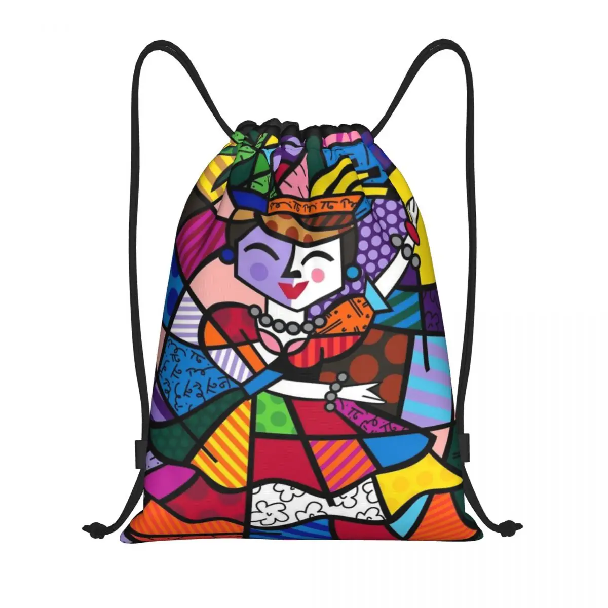 Custom Patroon Logo Trekkoord Tas Britto Anime Reizen Rugzak Student Opbergtas Schooltas ꦫ