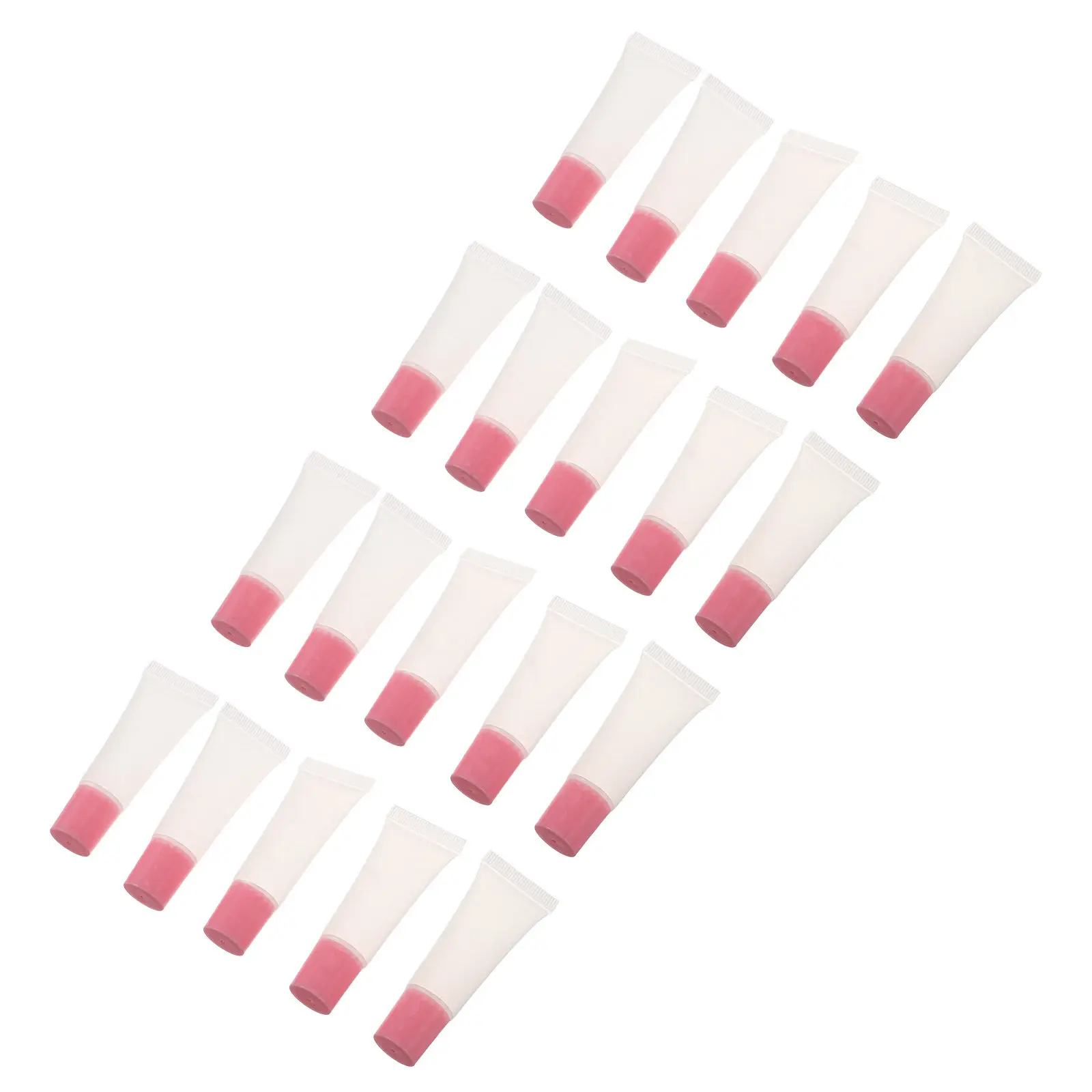 

20Pcs Empty Lip Gloss Tubes Set Transparent Refillable Squeeze Lip Balm Containers Clear Bottles DIY Lipstick Glaze