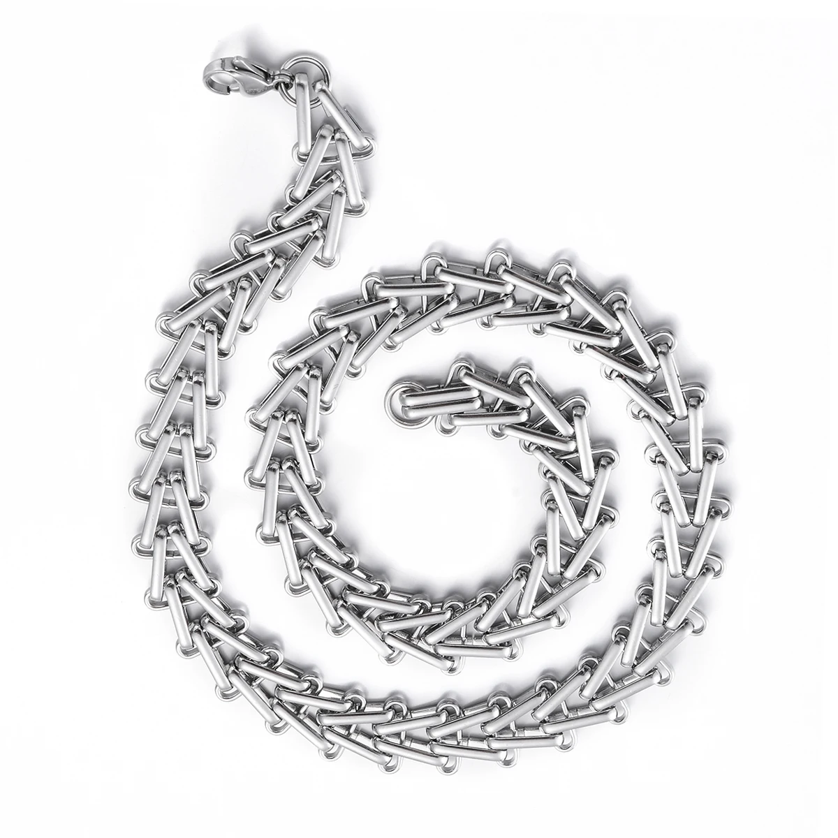 1 Stück Riesige Handgefertigte Edelstahl-Gliederkette für Herren, Halskette, Armband, Schmuck, nicht allergieauslösend – Detail 4