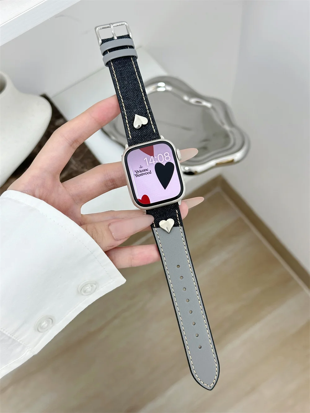 Cinturino per iWatch 42/44/45/46/49mm 38/40/41mm Cinturino per orologio alla moda in pelle PU per serie Watch Ultra2 Series 10/9/8/7/6/5/4/3/2/1_voghion.com