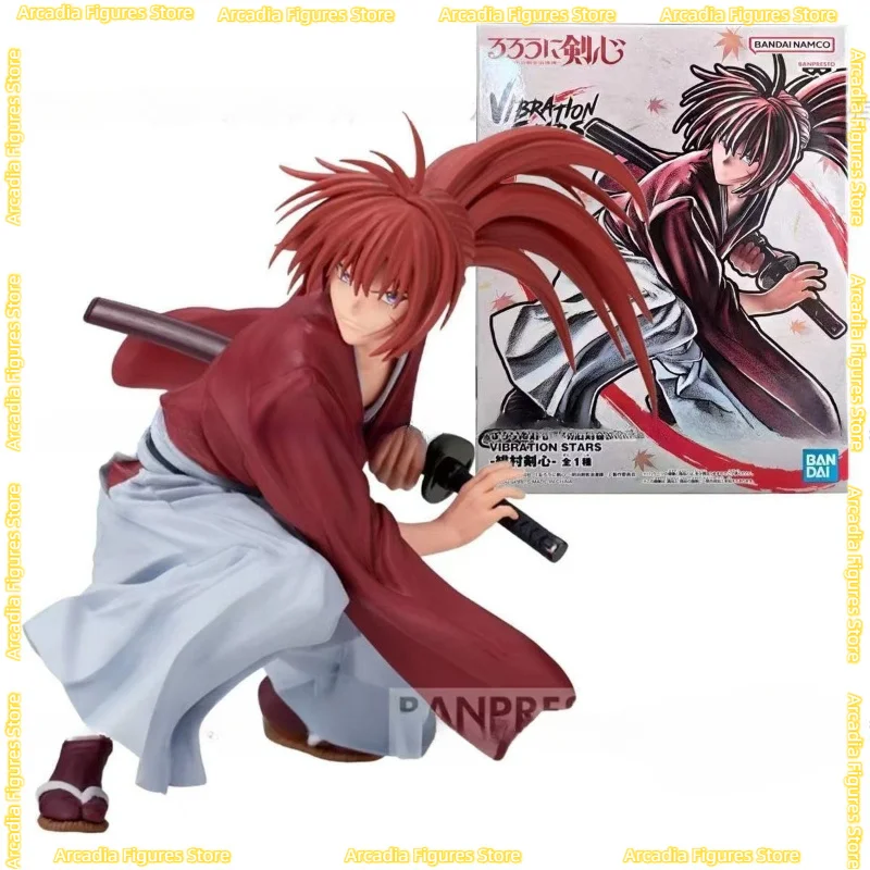 [In Stock] Original Genuine Bandai Rurouni Kenshin VIBRATION STARS Himura Kenshin Action Model Anime Collectibles Toy Figures