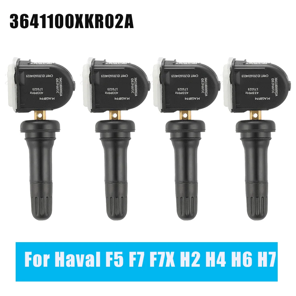 4PCS TPMS Tire Pressure Monitoring Sensor 433MHZ for 2017-2020 GREAT WALL HAVAL F5 F7 F7X H7L H2S H4 H6 3641100XKR02A