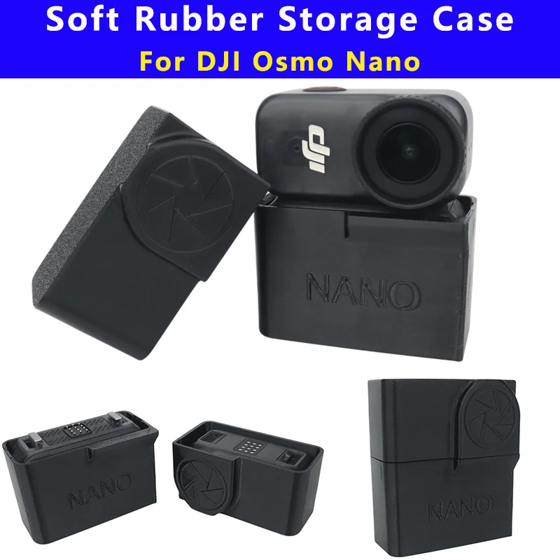 Soft Rubber Storage Case For DJI Osmo Nano Camera Full-coverage Body Lens Protector For DJI OSMO NANO Anti-scratch Box Accessory