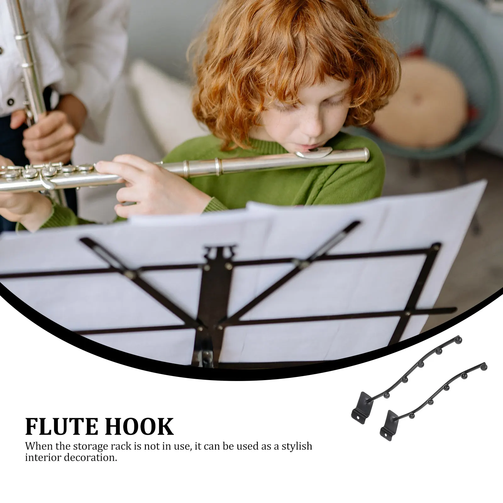 

Groove Plate Flute Rack Oboe Stand Guitar Hanger Hanging Instrument Wall Mount Holder Clarinet Display