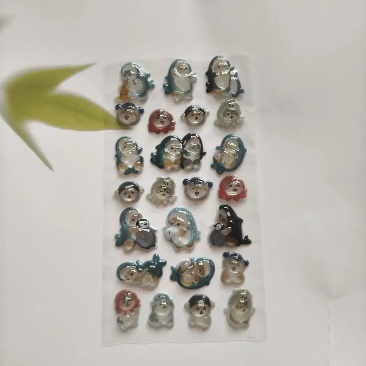 الكرتون انمي ياباني صورة Mofusand ثلاثية الأبعاد هلام الإغاثة البلاستيكية ملصقات كتيبات الطالب الديكور الإبداع مكافأة لعبة هدية #4