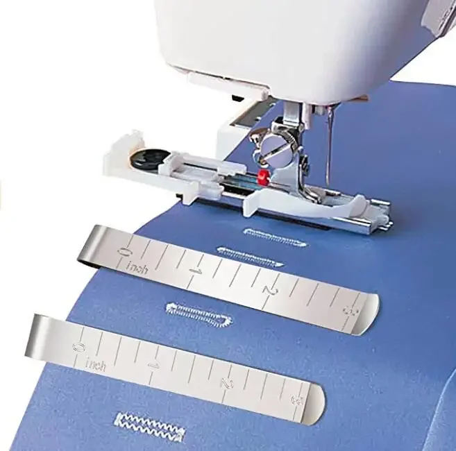 Sliding Buttonhole Foot for Janome Multifunction Sewing Machine Presser Feet #753801004 and Stainless Steel Hemming Clips