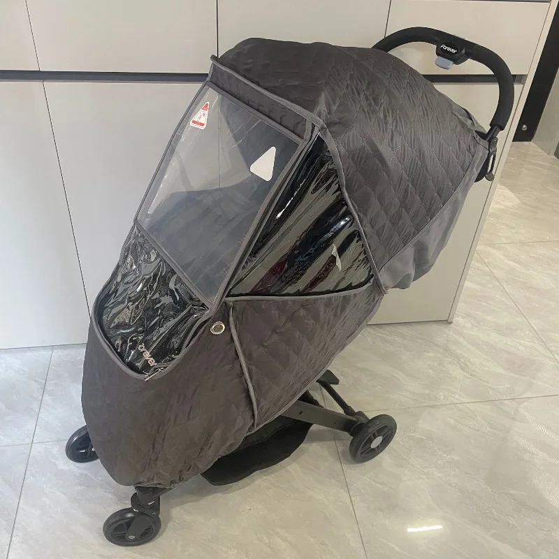 

Universal Stroller Weather Cover Windproof Rain Shield Winter Warm Protection Baby Carrier Canopy