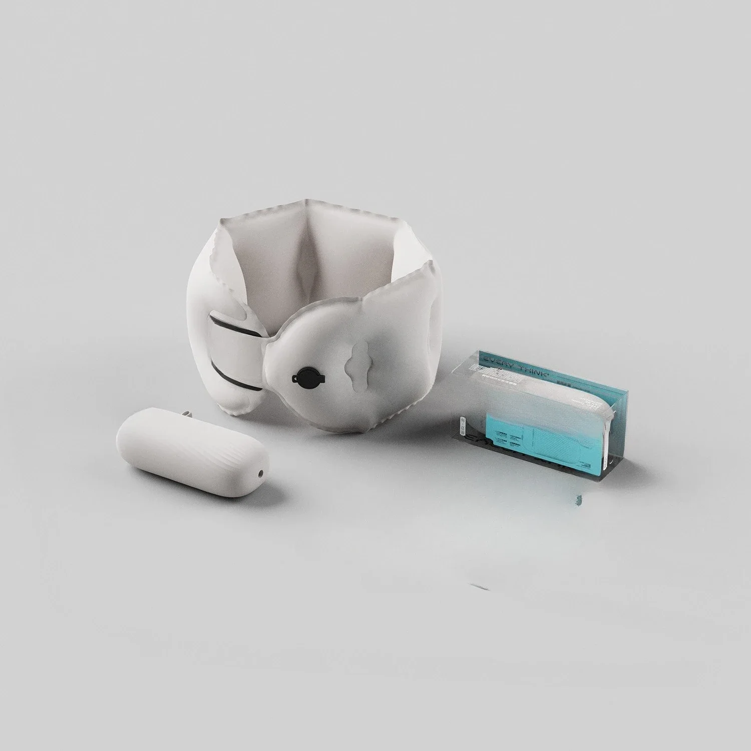 

Portable, portable, pocket inflatable U-neck pillow, travel, press fit