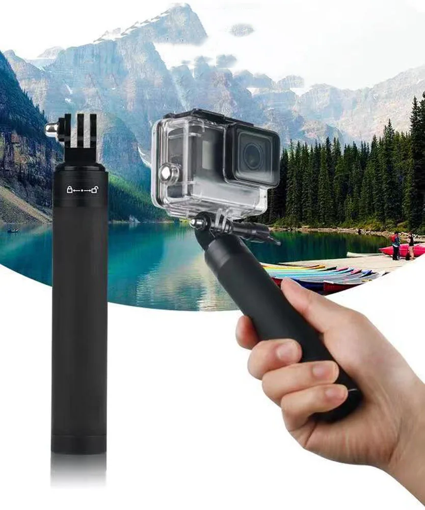 Waterproof Handheld Extendable Gopro Selfie Stick Aluminum Go Pro Stick Monopod for GoPro Hero 8 7 6 5 4 SJCAM SJ8 Sj6 Xiaomi Yi