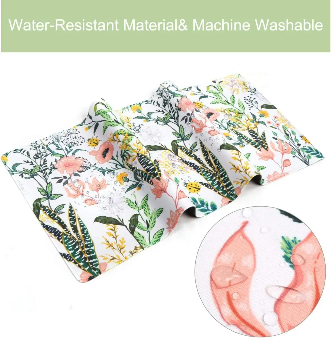 Office Desk Mat 35.4×15.7 Large Gaming Mouse Pad Durable Extended Computer Mouse Pad with Non-Slip Rubber Base Summer Wildflower