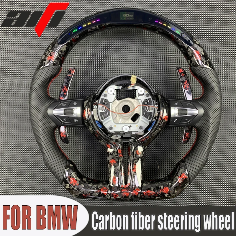 For BMW M-Sport F06 F07 F10 F15 F20 F22 F30 F31 F32 F80 M3 M4 M5 X3 X4 Customized LED Carbon Fiber Steer Wheel