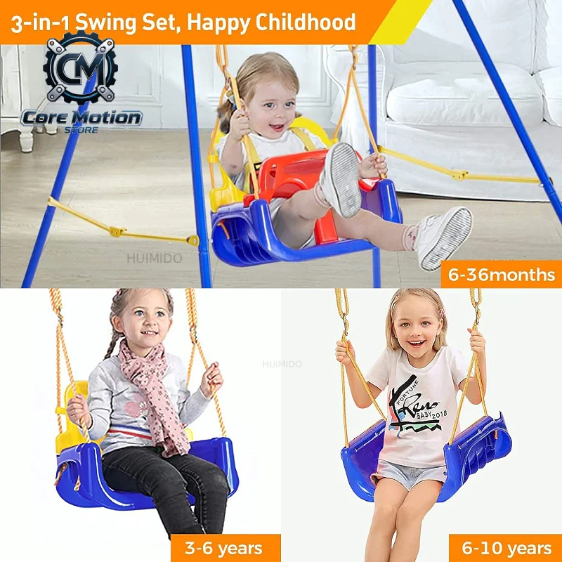 Best-selling Indoor and Outdoor Children's Swing Sets with Baby Safety Devices, Snap Hooks and Suspenders