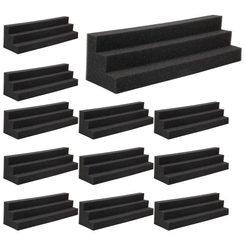 A84X-12 Stuks Akoestische Panelen Bass Trap Hoek Studio Schuim Geluidsisolatie Pad Wandpaneel Hoekblok Voor Studio Of Theater