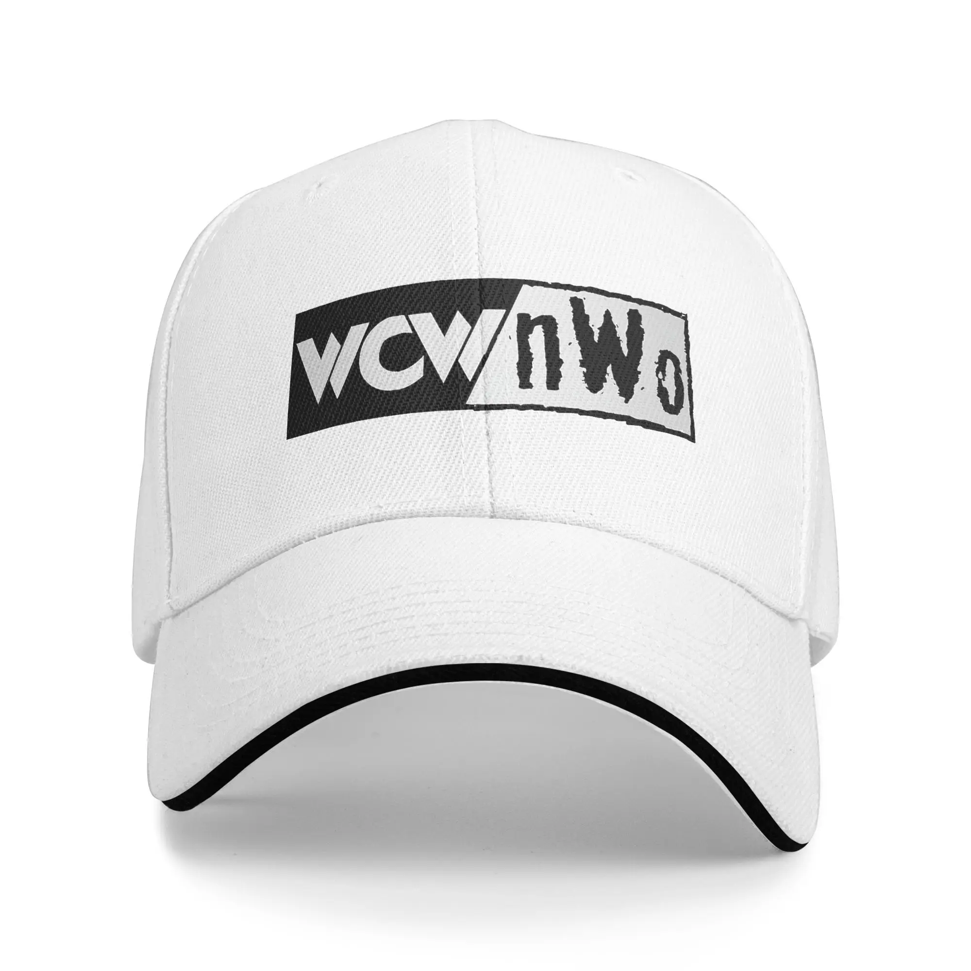 WCW NWO Logo Sandwich Hat Men Women ,curved,Baseball Cap Hat Adjustable Polyester Fishing Hat Summer Cap
