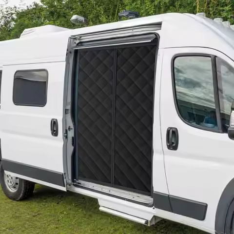 Caravan Sliding Door Curtain Magnetic Thermal Insulated Insect Mosquito Screen For Fiat Ducato Peugeot Boxer Citroen Relay 2006+