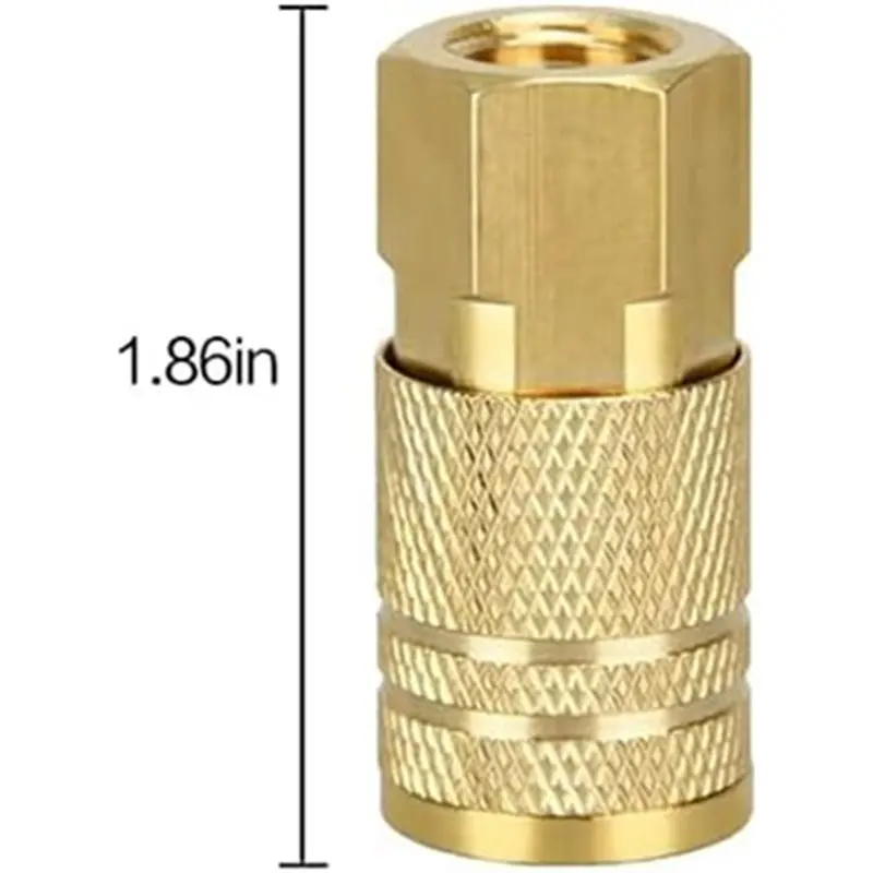 LLCS-1/4 Inch NPT Air Coupler,Industrial Brass Air Hose Fittings,10PCS Quick Connector Air Fittings For Automotive And Home
