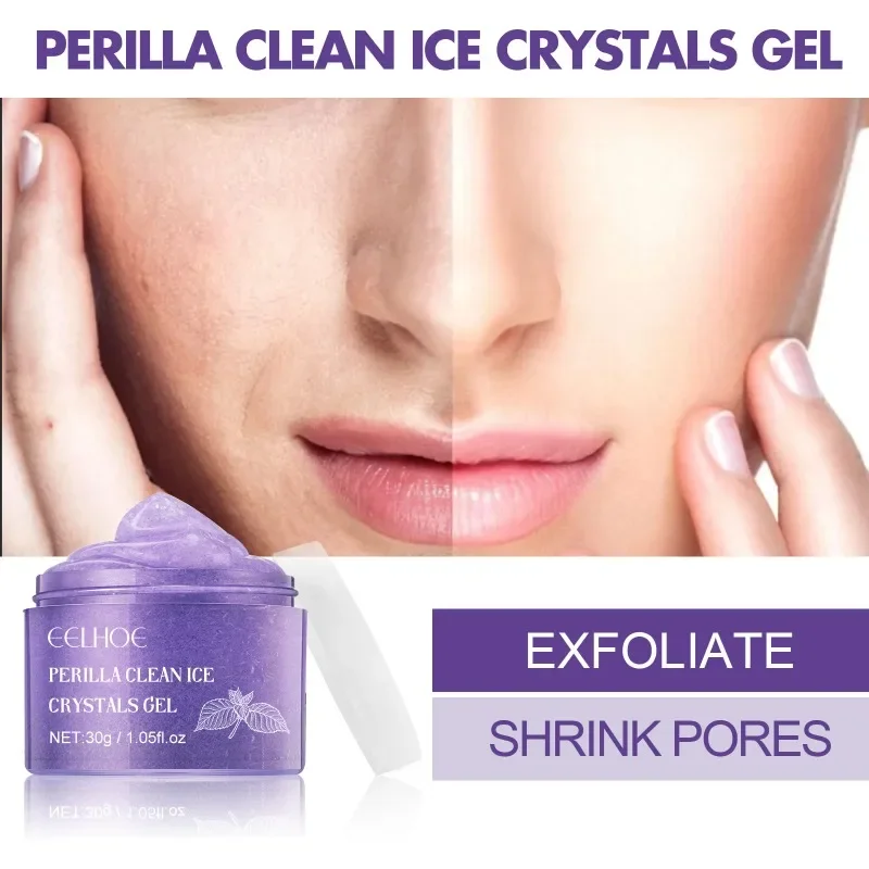 Perilla Clean Ice Crystals Gel Gentle Sooth Repair Cleaning Pores Shrink Acne Dark Spot Refresh Moisturizing Whitening Skin Gel