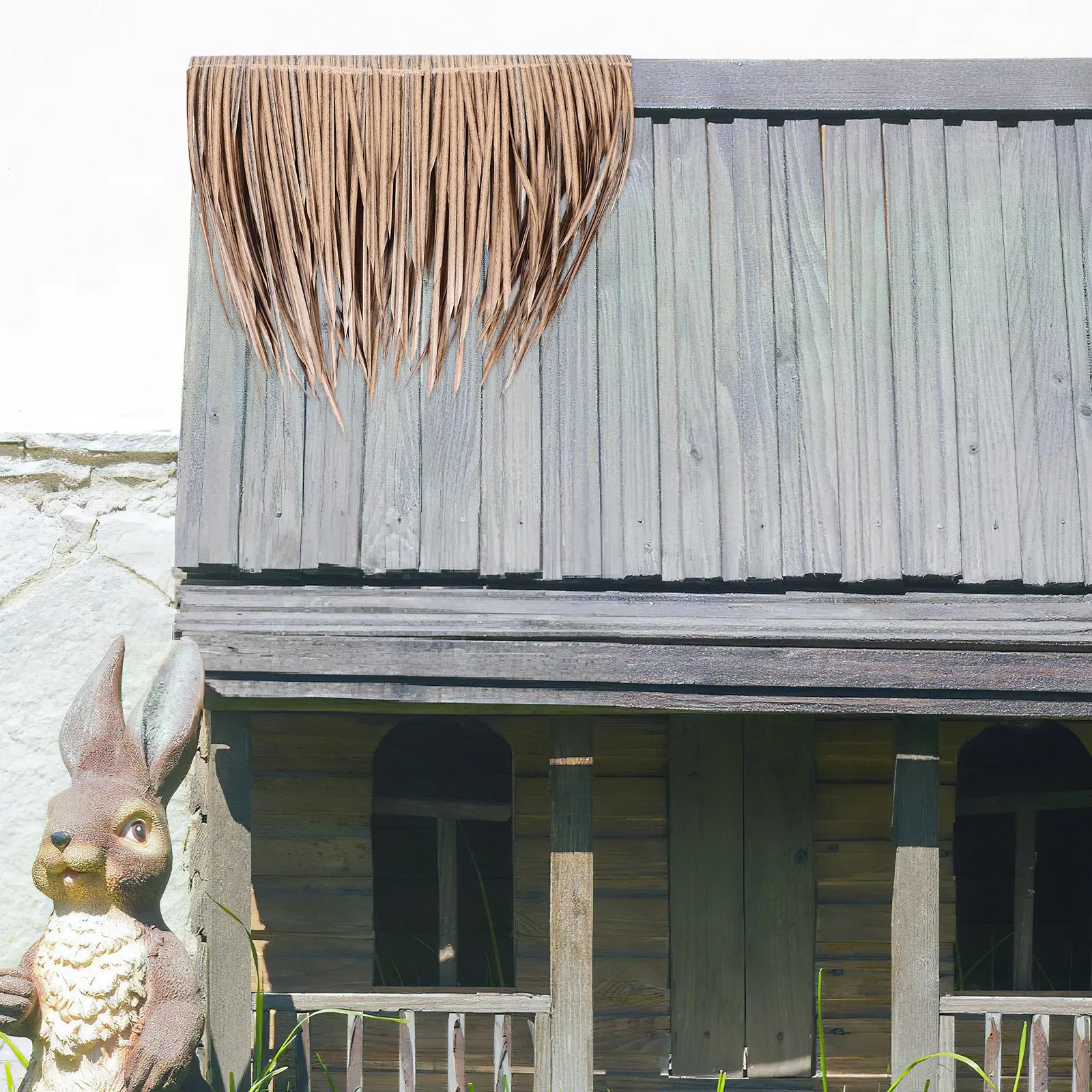 

Реалистичные искусственные панели для соломенной крыши из пластика, имитирующие солому, для патио, сада, самостоятельной сборки беседки, в мексиканском стиле.