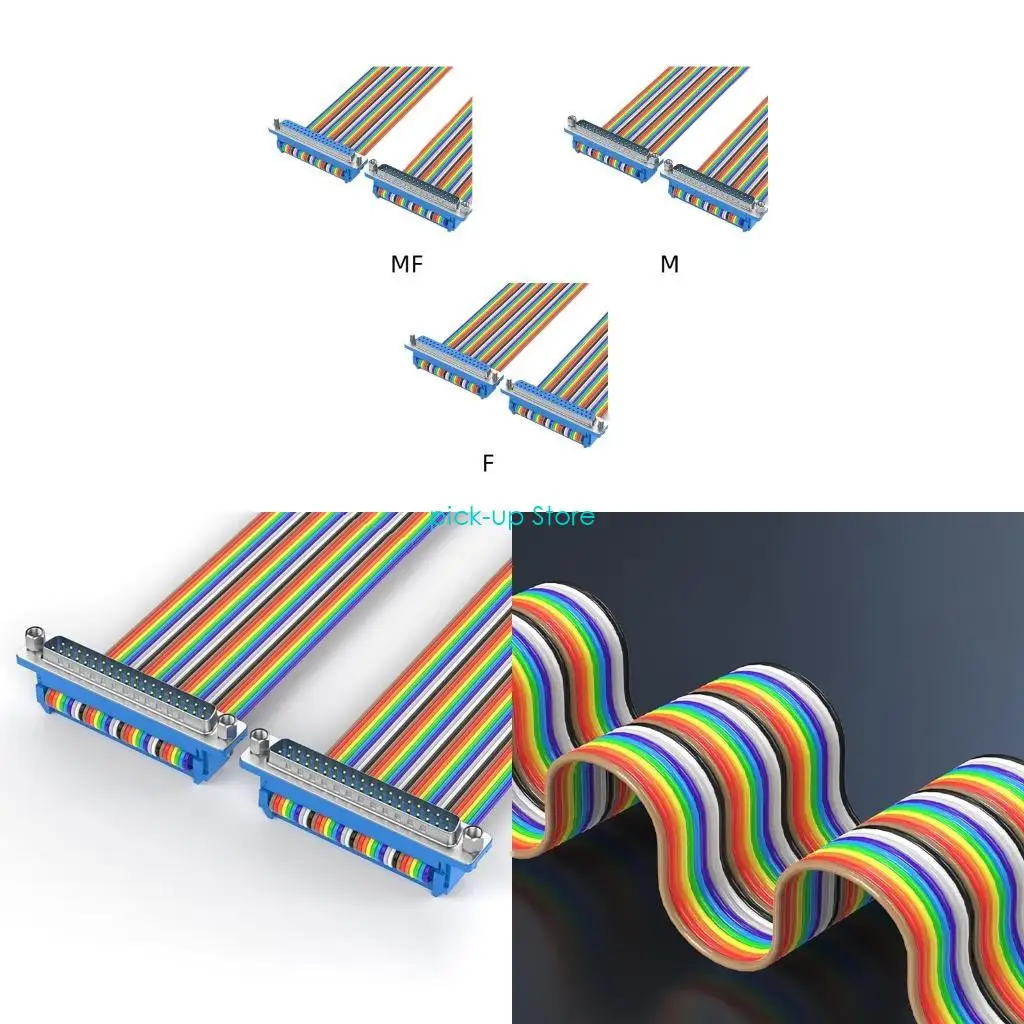 

Q5WA DB37 Crimped Ribbon Data Cord Wire Male to Female/Male to Male/Female to Female