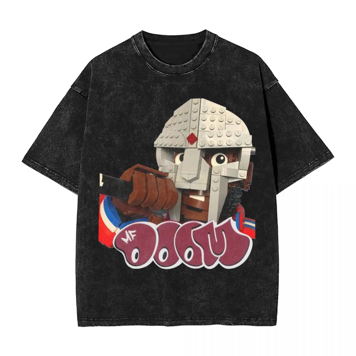 Washed T Shirts Mf Doom Days Madvillain Madlib Vintage T-Shirts Harajuku Streetwear Tees 100% Cotton Summer Tops Men Women Tops