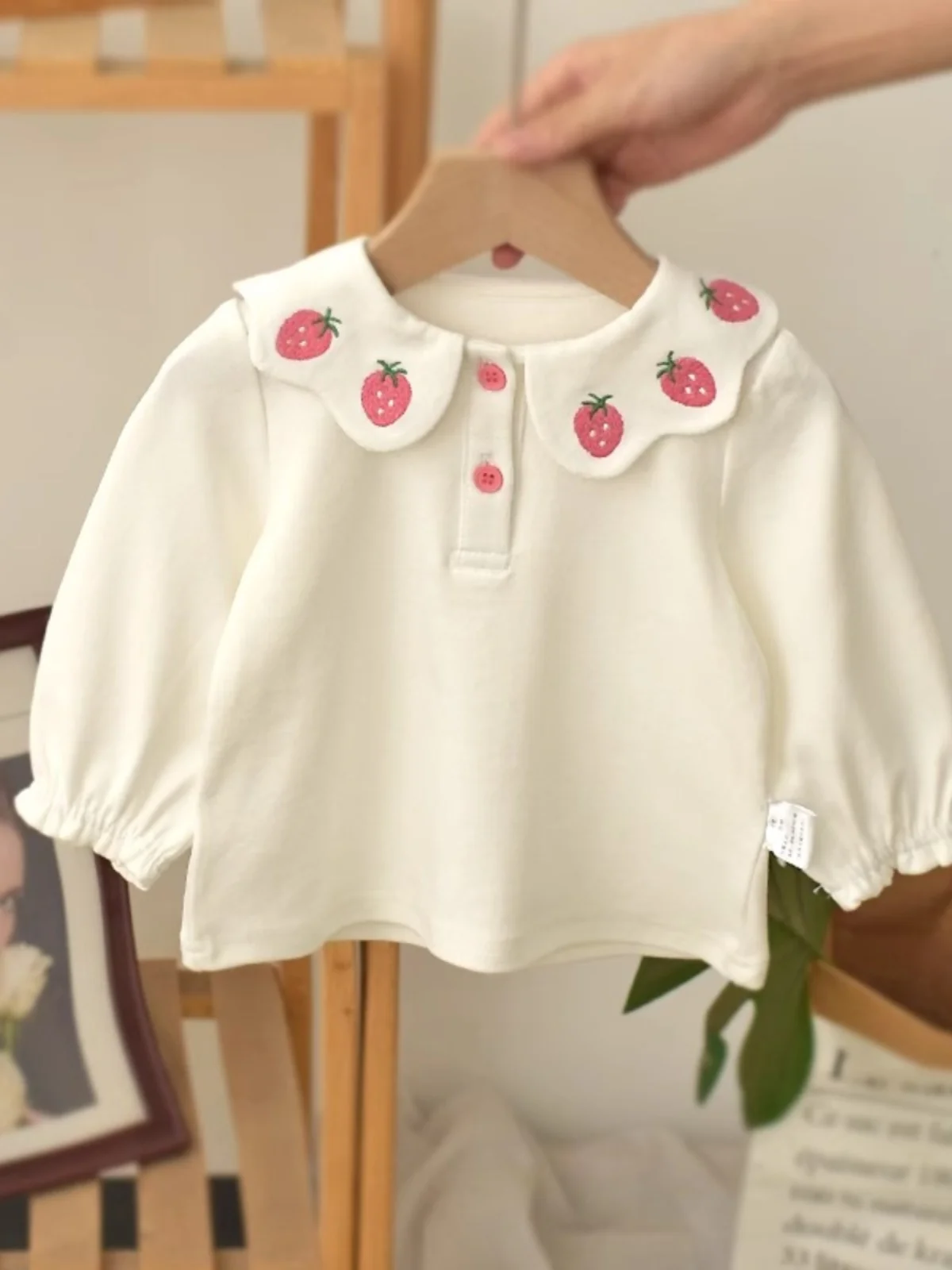 

Детская хлопковая футболка для девочек, весна-осень 2025, новая коллекция, модная одежда для малышей, 100% хлопок