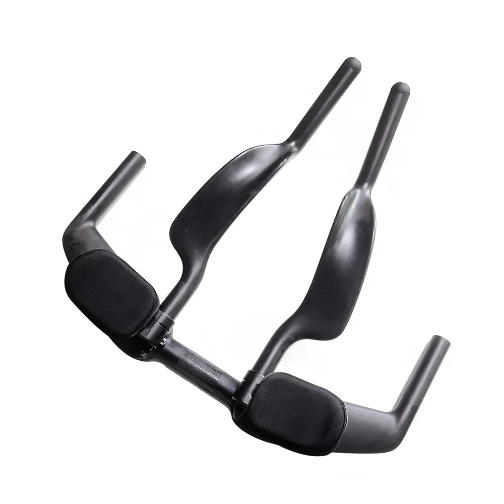 Carbon Fiber Road Bicycle Handlebar for Long-Distance Rest Racing TT Use 20-22.5mm Clamp Diameter 300-400mm Width