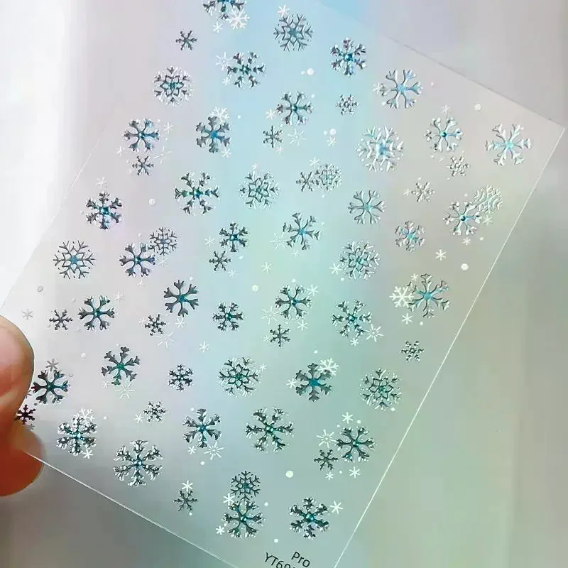 عيد الميلاد ندفة الثلج مسمار الفن ملصقات الكرتون الشتاء الدب الشارات DIY بها بنفسك السنة الجديدة اكسسوارات مسمار الفن الديكور مانيكير لوازم #1